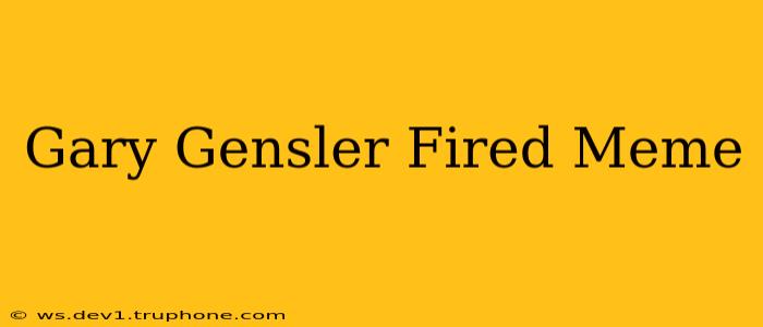 Gary Gensler Fired Meme